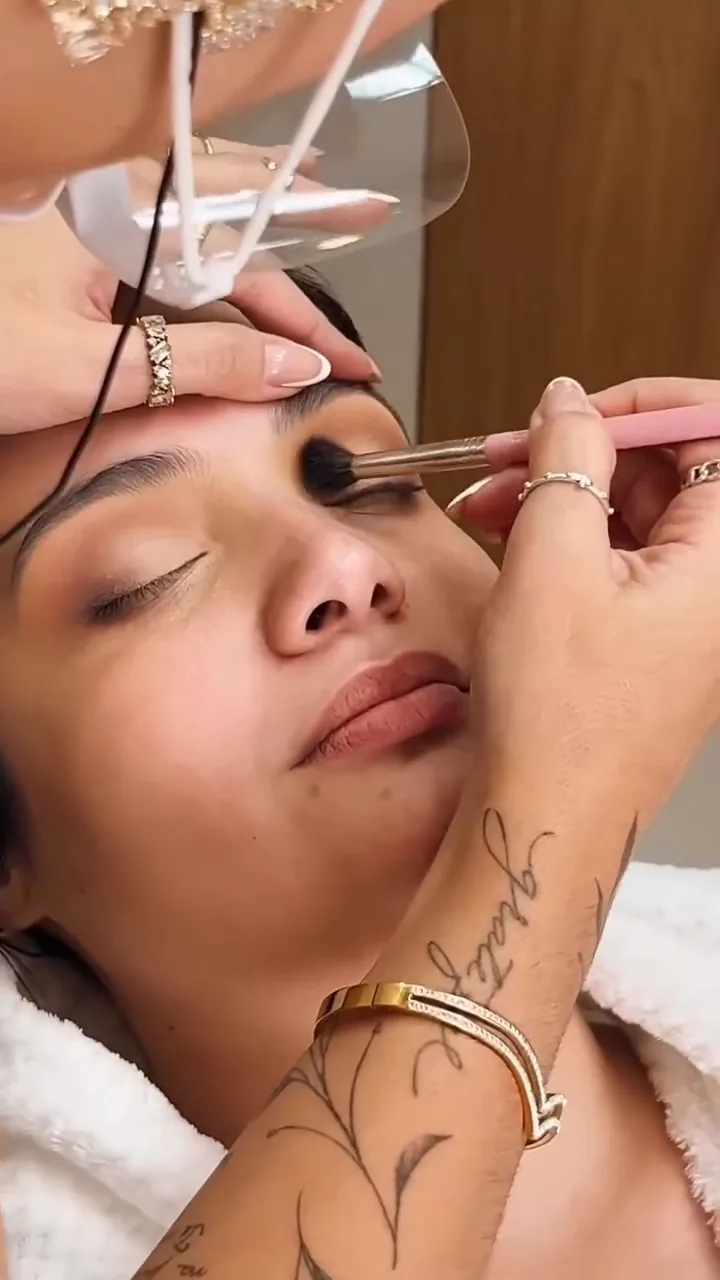 Teste de maquiagem de noiva